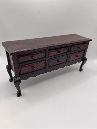 Vintage miniature red - miniature, mahogany