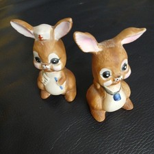 Two Bunny Figures Rabbit