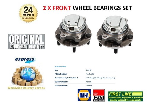 Front axle wheel bearings - axle,