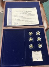 Solid 14ct gold  6 coins in case queens jubilee  (U101)
