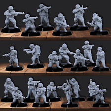 WWII US Infantry Soldier Miniatures Set 28mm Scale Army Troops Wargames Figures