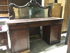 Antique Victorian Mahogany Pedestal Chiffonier Dresser Sideboard Server