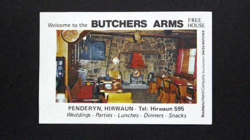 Matchbox label pub butchers - matchbox,