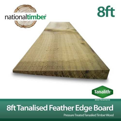 8ft feather edge boards - 2.4m,