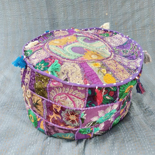 Round patchwork embroidered - patchwork,