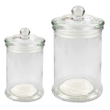 Glass Sweet Jars with Lid Candy Container Buffet Party Wedding Vintage Decorativ