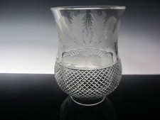 Edinburgh Crystal Thistle Cut, Hurricane, Storm Lamp/Lantern Shade Only