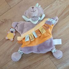 Doudou Et Compagnie Teddy Bear Hand Puppet Comforter Soother Blankie Orange
