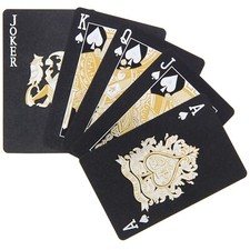 Poker Playing Cards Black Gold