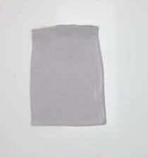 Missguided Womens Grey Polyester Blend Bandage Skirt Size 8
