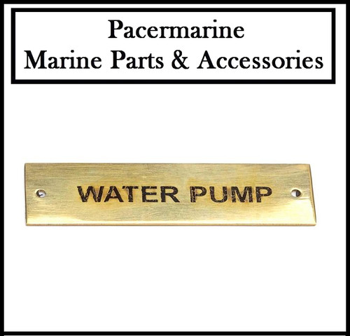 Water pump brass plate narrow - pump,