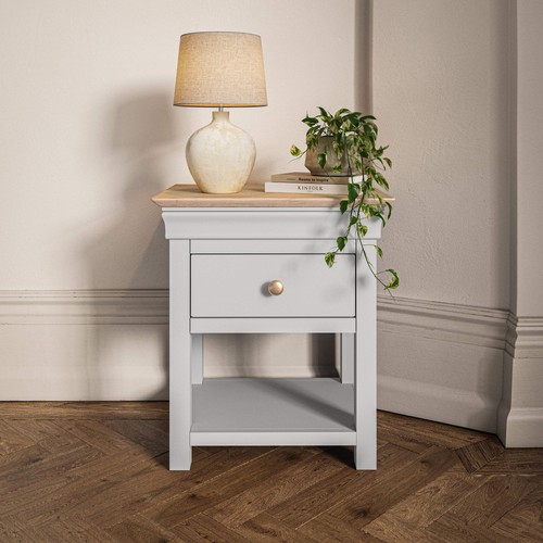 Francis pebble grey lamp table - francis,