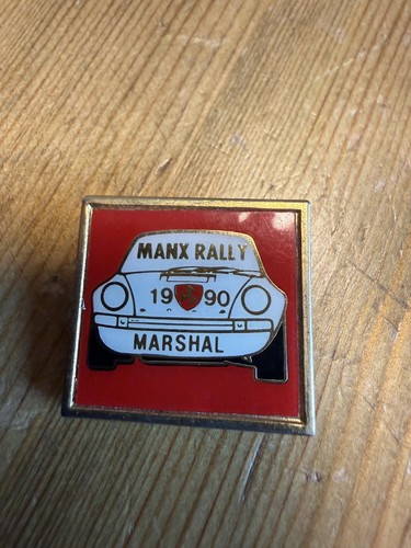 Manx rally marshal badge - rally, 1990