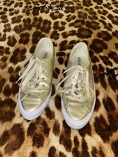 Converse Chuck Taylor All Star Womens Trainers Metallic Gold Glitter Size 5 