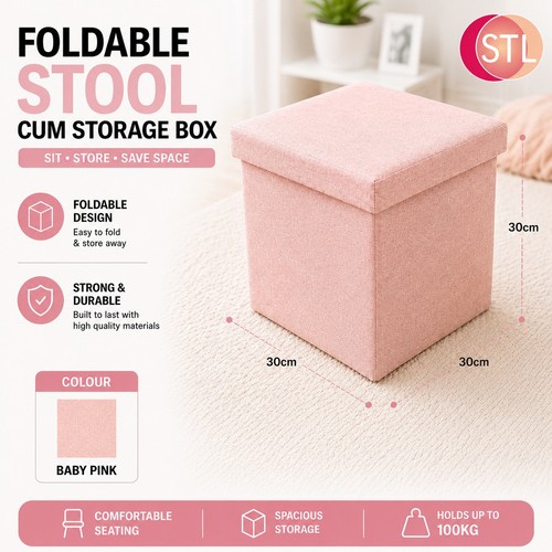 Folding storage ottoman - storage,