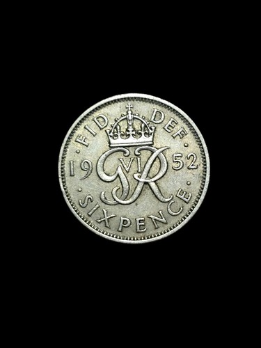 1952 george sixpence coin - 1952,