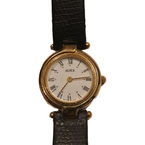 Alfex quartz women watch gold - alfex,