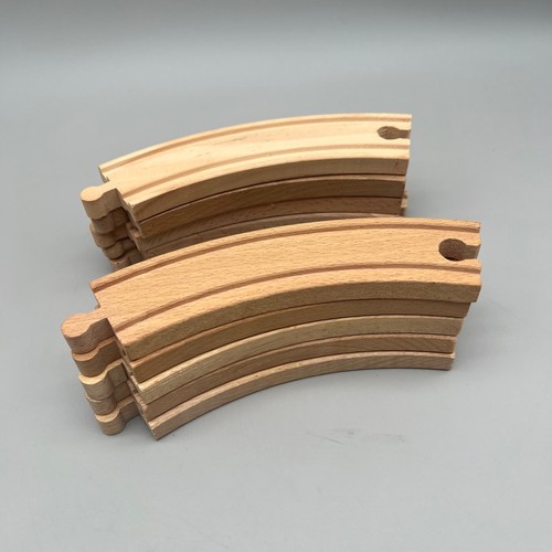 10x wooden curved - train, track