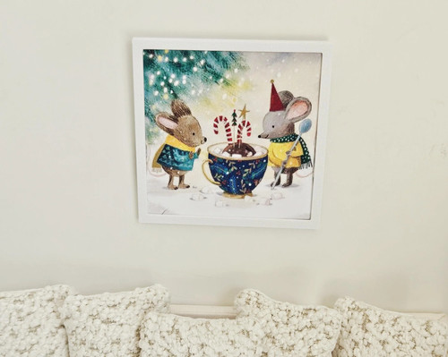 Mice christmas wall art - mice,