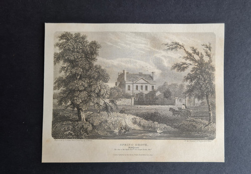 Antique print spring - antique,