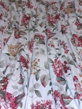 Ashley Wilde Hydrangea Curtains Lace Edging L178 W114cm Carnaby Chintz RefA 