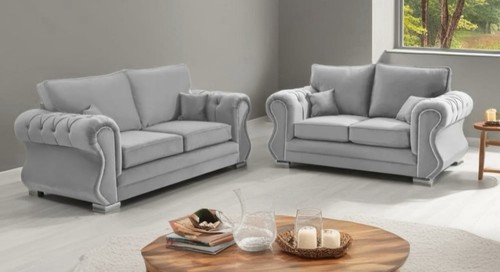 Light grey falcon velvet luxe - light,