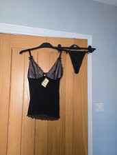 Y2K Black La Senza Size 14 (Runs small) Brand New Underwear Set