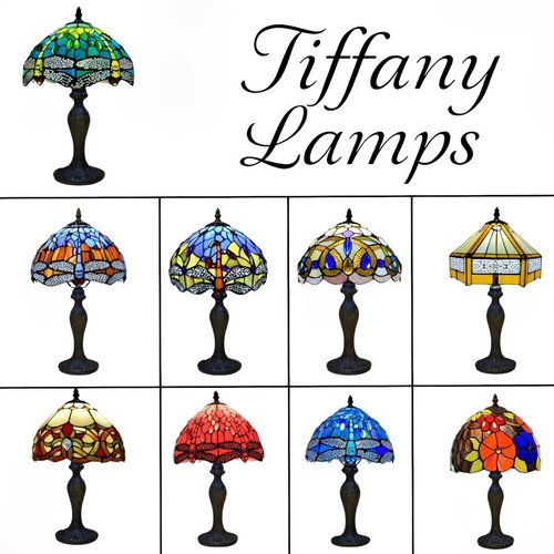 Tiffany style table lamp - table,