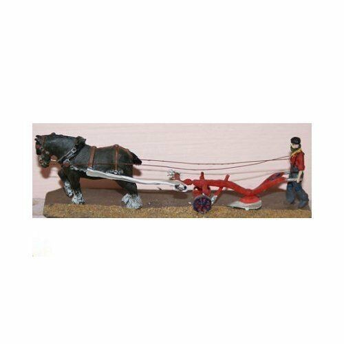 Horse drawn plough - plough, ploughman
