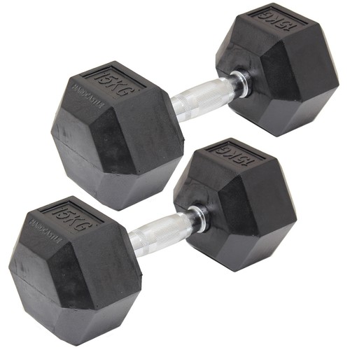 15kg hex dumbells dumbbell - hex,