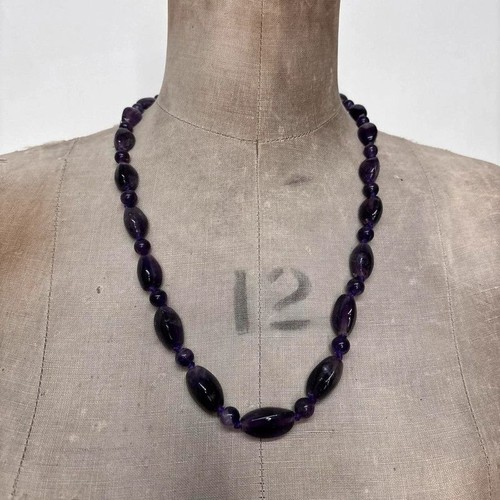 Amythest crystal gem necklace - amythest,