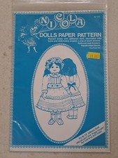 NICOLA Dolls Paper Pattern Dress Petticoat Drawers Socks N123 Sewing Vintage 