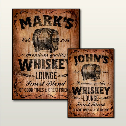 Personalised whiskey bar sign - personalised,
