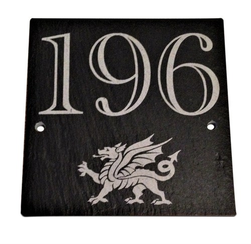 Slate house number door - house,