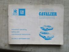 VAUXHALL CAVALIER MK1  DRIVERS   HANDBOOK