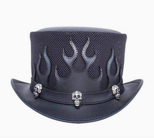 Black gothic skull flame - gothic, top