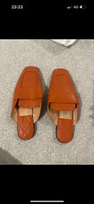 Zara orange mules flates size