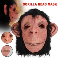 Monkey Mask Animal Mask Gorilla Animal Head Mask Halloween Party Latex Mask