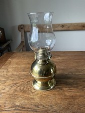 Brass And Glass Oil Lamp 31cm