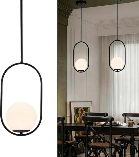 Black pendant light with - light,