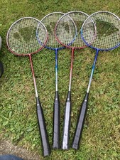 Carlton Airblade Attack Badminton Racket Set . X4 Rackets Net And Posts .