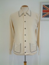 1970's GABICCI CARDIGAN..M..ORIGINAL..MADE IN ITALY..MOD..CASUAL..NEW OLD STOCK