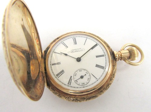 Waltham solid 14k gold hunter - 14k,