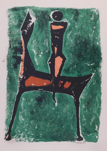 Cavalier fond vert - fond, vert”