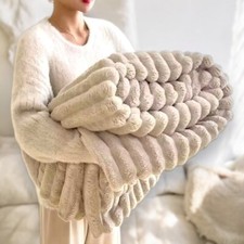 Cosy Blanket Fluffy Throw Bed