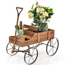 Wooden Wagon Planter with
