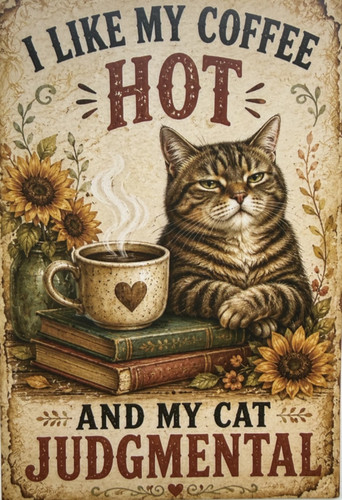 Cat attitude postcard - attitude,