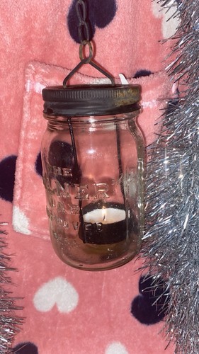 Mason jar candle lantern - jar,