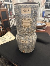 Rare Antique No. 8 Fulper Stoneware Filter and Water Cooler - Two Parts