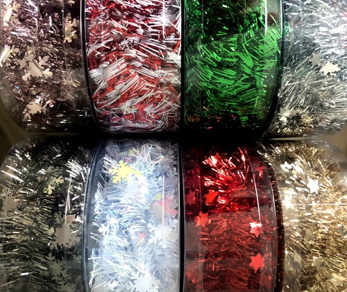 Christmas tinsel tree - christmas,